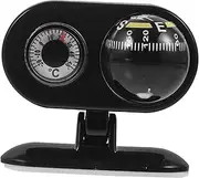 BESPORTBLE Car Compass Ball Durable Dashboard Navigation Thermometer Compass for Vehicles Boats Sleek Design Travel Present for Adventurers Easy Navigation Accessory