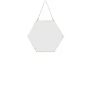 Hexagon Hanging Wall Mirror Decor (Gold Color)