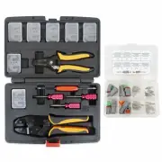 13pc Deutsch Crimper Kit -Includes 7 Dies, Stripper, Removal Tools, Connectors