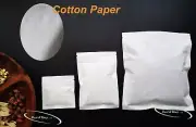 Flat Zip Lock Cotton Paper Bags white soft resealable herbal tea pouches small