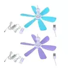 18in USB Ceiling Fan Outdoor Camping Tent Fan Camping Bed Dormitory Hanging Fan