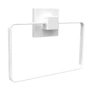 Fusion-Loc Matte White Style Suction Towel Ring