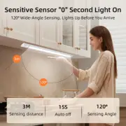Motion Sensor LED Cabinet light 3 Color Dimming USB Rechargeable Induction Night
