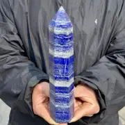 2.13LB Natural Lapis Lazuli Jasper Obelisk Quartz Cystal Wand Point Reiki Healin