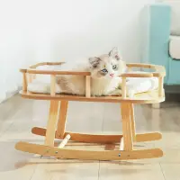 在飛比找蝦皮商城精選優惠-貓床夏季貓窩木製寵物吊床四季可用貓咪鞦韆簡約大號搖床貓咪用品