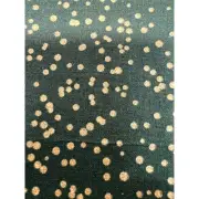 Green & Gold Polka Dot Quilting Fabric - 100% Cotton - Measures 32 x 44 Inches