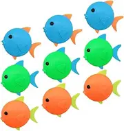 9Pcs Diving Pool Underwater Fish Game for Safe Design Fun Swimming Activities Summer Present for Boys