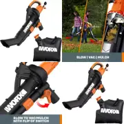 Soplador Hojas Electrico Mano Vacío Cesped Jardín Variable 2 Velocidade 12 Amp