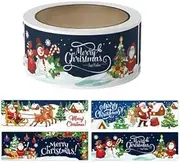 Koautios 6X Christmas Envelope Seals Stickers Merry Christmas Stickers Labels Roll Christmas Tags Sticker for Gift Envelopes Boxes