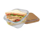 Lunch Glass Food Storage Containers with Bamboo Lids
