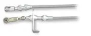 Lokar Throttle Cable Hi-Tech 2ft Braided Stainless Natural for Blower Drives