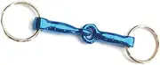 Key Ring - Horse Snaffle Bit Key Chain Blue