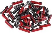 uxcell 50Pcs Safety Pins, 22mm Self Adhesive Safety Pins Bar Badge Pins Name Tag Pin Bulk Small with Flat Back Sticky Strips for Clothes DIY Crafts,Black