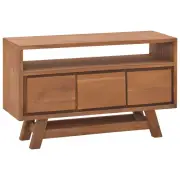 Solid Teak Wood TV Cabinet Home Storage Stand 110x30x50/80x30x50 cm vidaXL
