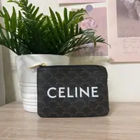 在飛比找PopChill優惠-[二手] celine凱旋門老花大logo零錢鑰匙包