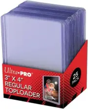 1,000 Regular Series 3"X4" Toploaders Case 1000-40 Sealed 25Ct Packs