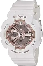 [Casio] BA110X-7A1 Womens White Analog/Digital Watch with White Band