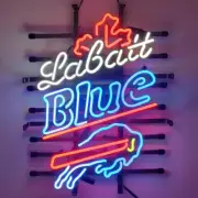 Labatt Blue Beer Buffalo Bills 20"x16" Neon Sign Bar Lamp Beer Light Man Cave