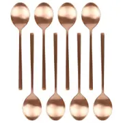 Argon Tableware Stainless Steel Dessert Spoons - 20cm - Pack of 8