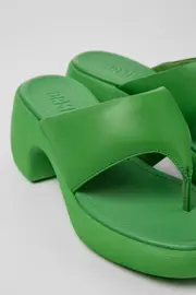 Thelma Green Leather Sandal for Women