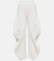 [Alaia] Alaïa High-rise knit barrel-leg pants AU 14 neutrals