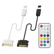 Remote Control 5V ARGB LED Adapter 15Pin Power Supply for Computer Lighting