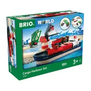 16pc Brio Cargo Harbour Set Kids/Childrens Interactive Pretend Play Toy 3y+
