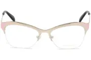 Emilio Pucci EP5074 033 Shiny Gold Pink Metal Semi Eyeglasses Frame 53-16-140