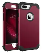 For Apple iPhone 8 Plus 7 Plus 3 in 1 Hybrid Hard Heavy Duty Rugged Case Cover