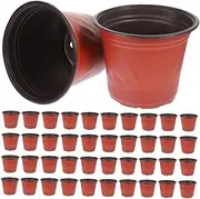 NULYLU 50pcs Moisture Retaining Plastic Plant Nursery Pots for Indoor Gardening Durable Flower Transplanting Containers Lightweight and Reusable for Home and Garden Use