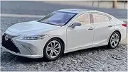 Decorative Car Model 1:24 for ES300 Diecast Metal Alloy Openable Door Car Model Modern Style Decoration Perfect for Gifting(White)