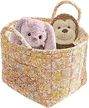 Fabric Storage Basket - Large Capacity Boho Clothes Storage Basket,Portable Folding Laundry Hamper Space-Saving Organizer With Handle For Toys Nursery Bathroom Bedroom Dorm