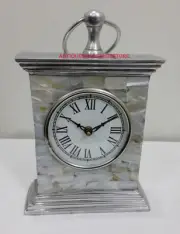 Nautical Collectible CHROME Ship Table Clock Maritime