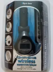 Music Gear Wireless In Car Transmitter (SD/MMC/USB/MP3 to FM) with Remote - NIP