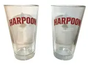 Harpoon IPA 16 oz Pint Glasses | Boston MA Windsor VT | Set of Two (2)