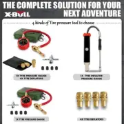 X-BULL Tyre Deflators Tire Inflator Pressure Gauge Air Quick Brass Deflator Tool