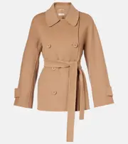 ['S Max Mara] 'S Max Mara Louis virgin wool peacoat UK 12 brown