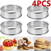 4/8PCS Stainless Steel Muffin Poached Egg Mould Mermaid Crumpet Rings 8cm Rings