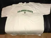 COLORADO STATE RAMS WHITE T SHIRT NEW COKE COCA COLA ZERO LARGE New With Defect