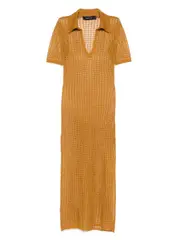 [Federica Tosi] Federica Tosi-Maxi Abito A Maglia Aperta-Donna 40