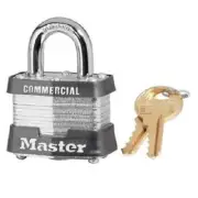 Master Lock Heavy Duty Padlocks -Model No.3- includes 2 keys each Qty:(box of 6)