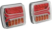 12V 24V Magnetic Trailer Tail Light Wireless LED Truck Rear Light Signal Warning Brake Light for Towing Campers Lorry Caravan RV