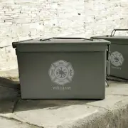 Fire Department Personalized Engraved Metal 50 Caliber Ammo Can