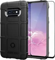 Asuwish Phone Case for Samsung Galaxy S10e with Tempered Glass Screen Protector Cover and Slim Thin Hard Mobile Film Cell Accessories Protective Glaxay S 10e Gaxaly 10se Galaxies Se10 Women Men Black