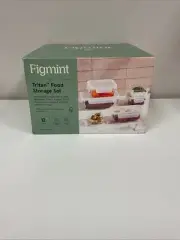 Figmint Tritan Plastic Food Storage Set 12 Pieces (Set Of 6)- New