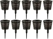SagaSave Mini Fertilizer Basket, Plastic Fertilizer Pot Automatic Bonsai Nursery Pots Planting Nutrition Cups Gardening Tool for Orchid, Succulent, Small Plants (pack of 10, Large)