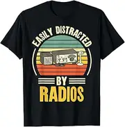 Easily Distracted by Radios Ham Radio Amateur Radio ds794 T-Shirt