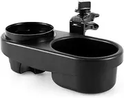 Stroller Snack Tray 2 in 1 Anti-Slip Universal Stroller Tray 360° Rotation Cup Holder for Stroller Snack Catcher Food Storage Accessories Ideal for Mom and Baby