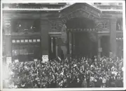 Armistice Scenes Crowd outside the Hotel Cecil London 1918 1910s OLD PHOTO