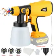 High Pressure Cordless Paint Sprayer for Dewalt Battery Electric HVLP Spray Gun